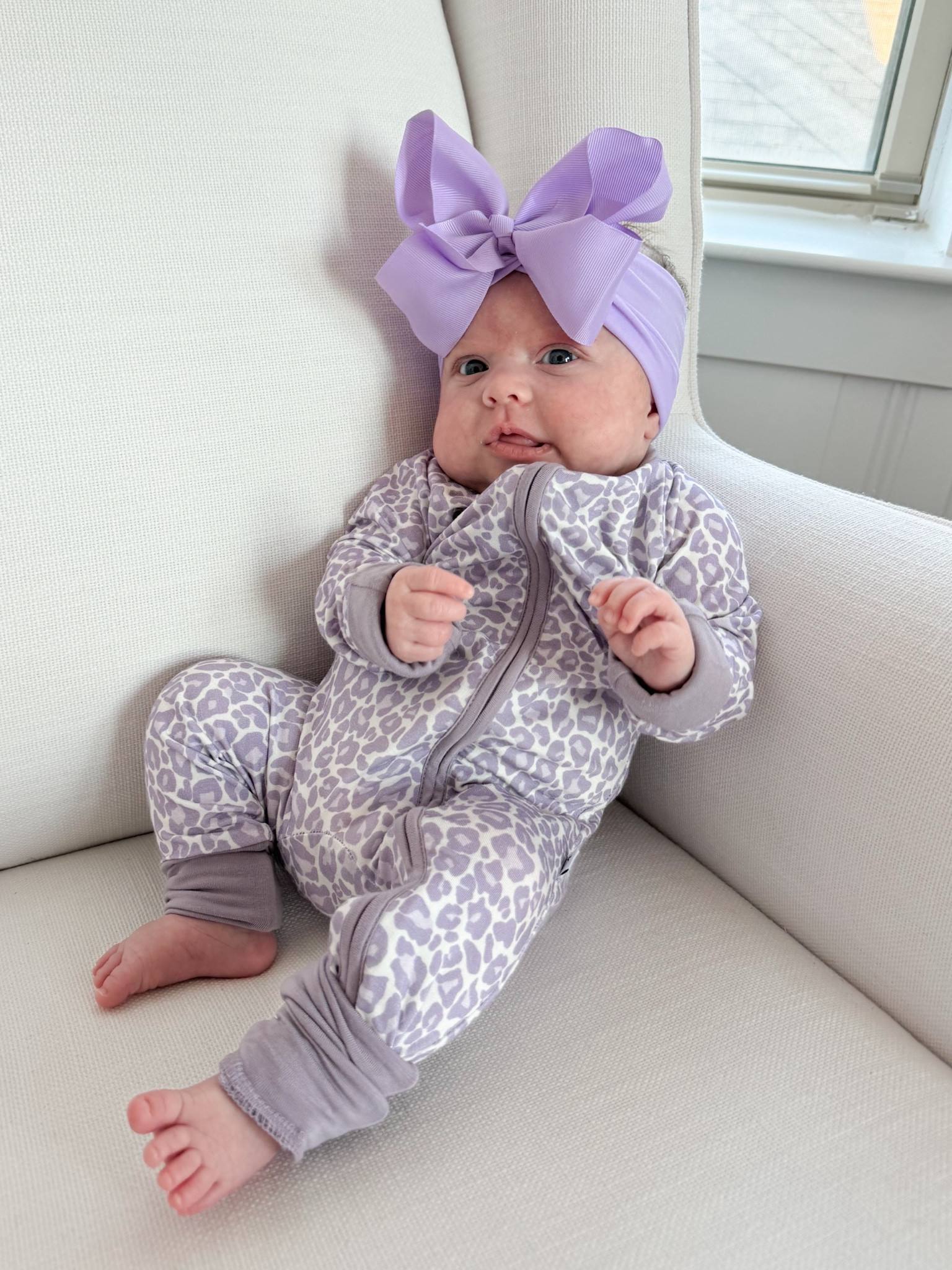 Your daily dose of Cru in the CUTEST purple leopard jammie! 

The zip version is no longer available but I linked the exact print in what they still have! The purple bow is apart of the bow set I’ve been raving about - you can’t beat the price! 

Baby girl bows, leopard pajamas, bamboo pajamas for babies, bamboo baby outfits, baby girl outfits, baby must haves 

#LTKBump #LTKBaby #LTKKids