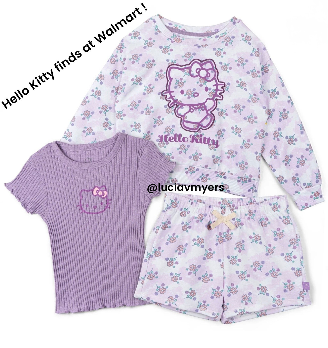 Super cute Hello Kitty outfit for girls at Walmart! Love the purple tshirt with shorts and matching sweater. This can be worn as an outfit or for pajamas! Other Hello Kitty outfits linked!

#hellokitty #walmart #walmartfind #ltkunder100 #ltkunder50 #cute #girls #girlsclothes #girlsoutfit #springoutfit #pajamas #purple #sweater #shorts #tshirt #trend #trending

#LTKKids #LTKootd #LTKmomlife