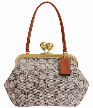 COACH Crystal Signature Jacquard Kisslock 16 Frame Bag | Dillard's | Dillard's