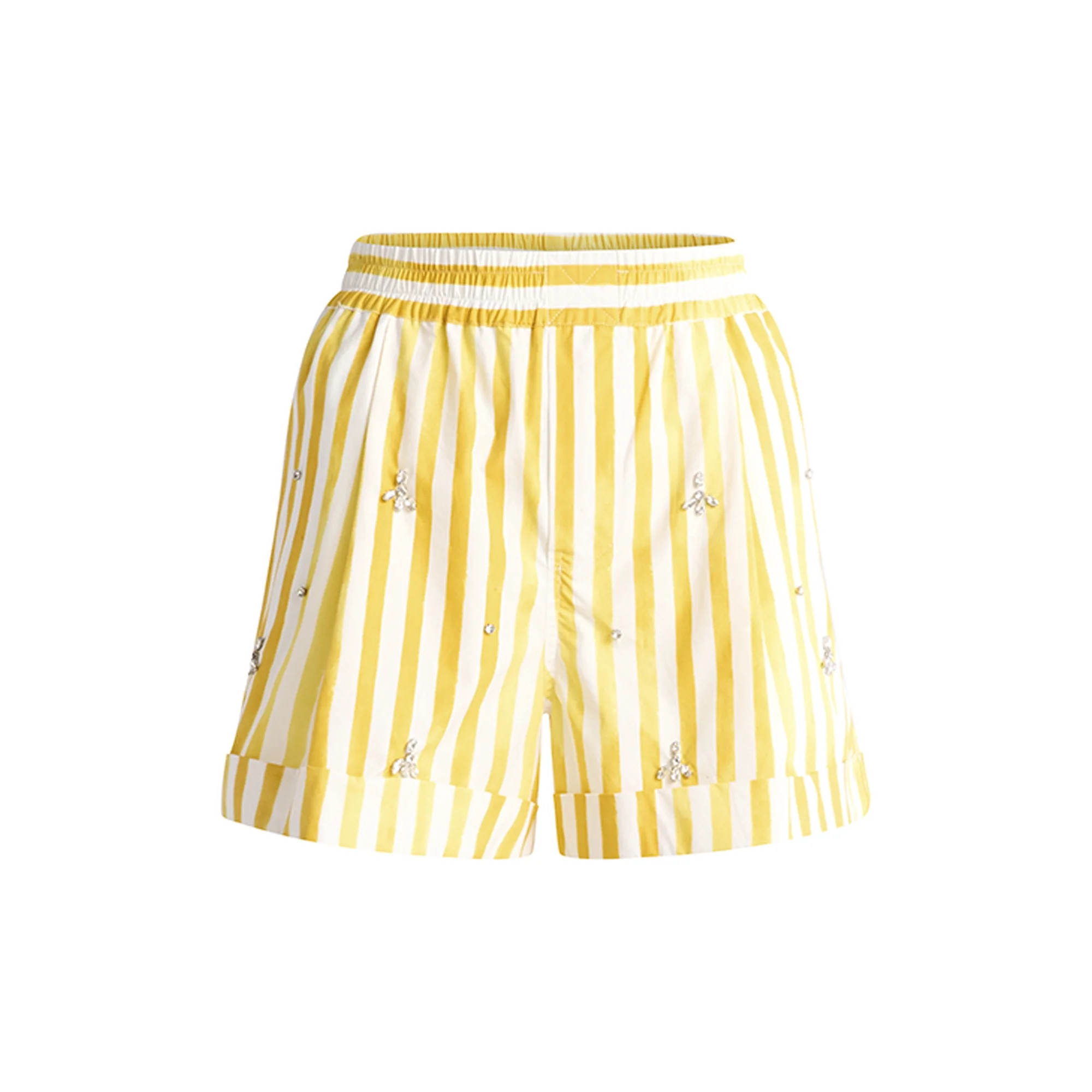 Free Assembly Women's Embellished Pull On Cotton Shorts, 3.5" Inseam, Sizes XS-XXL | Walmart (US)