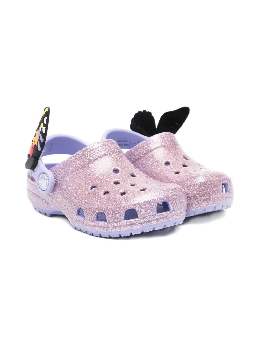 Crocs Kids Classic Butterfly Glitter sandals - Purple | Farfetch Global