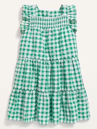 Fit & Flare Ruffle-Trim Seersucker Gingham Dress for Toddler Girls | Old Navy (US)