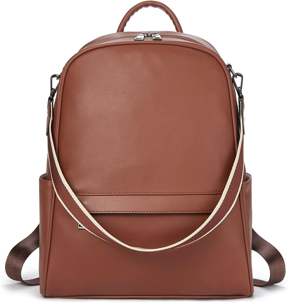 BROMEN Backpack Purse for Women Leather Anti-theft Travel Backpack Fashion College Shoulder Handb... | Amazon (US)
