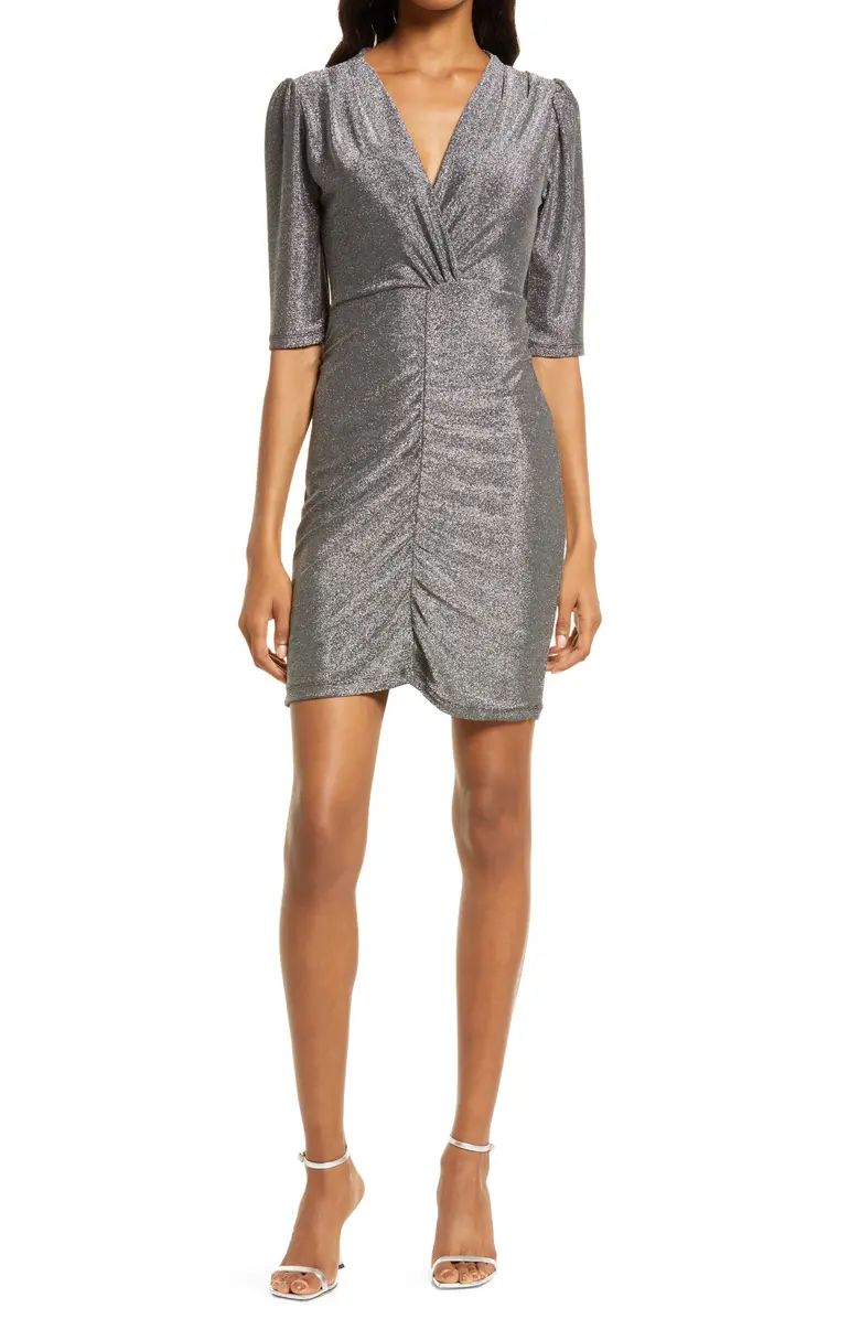 Fraiche by J Women's Metallic Ruched Body-Con Cocktail Dress | Nordstrom | Nordstrom