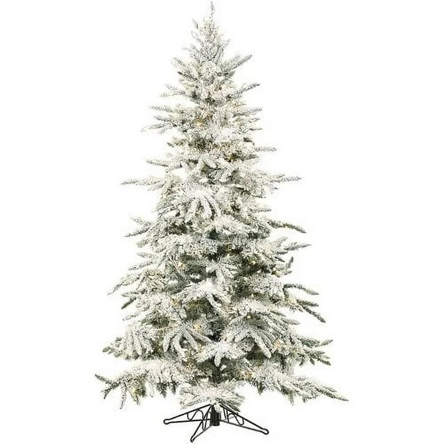 Fraser Hill Farm Prelit Incandescent White Flocked Mountain Pine 7.5-ft. Christmas Tree, FFMP075-... | Walmart (US)