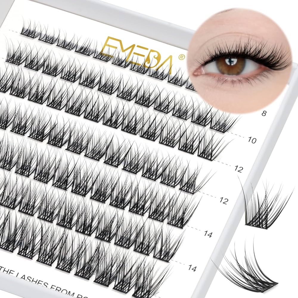 EMEDA Natural Lash Clusters C Curl 84 Pcs Mix Length Natural Look Cluster Lashes DIY Lash Extensi... | Amazon (CA)
