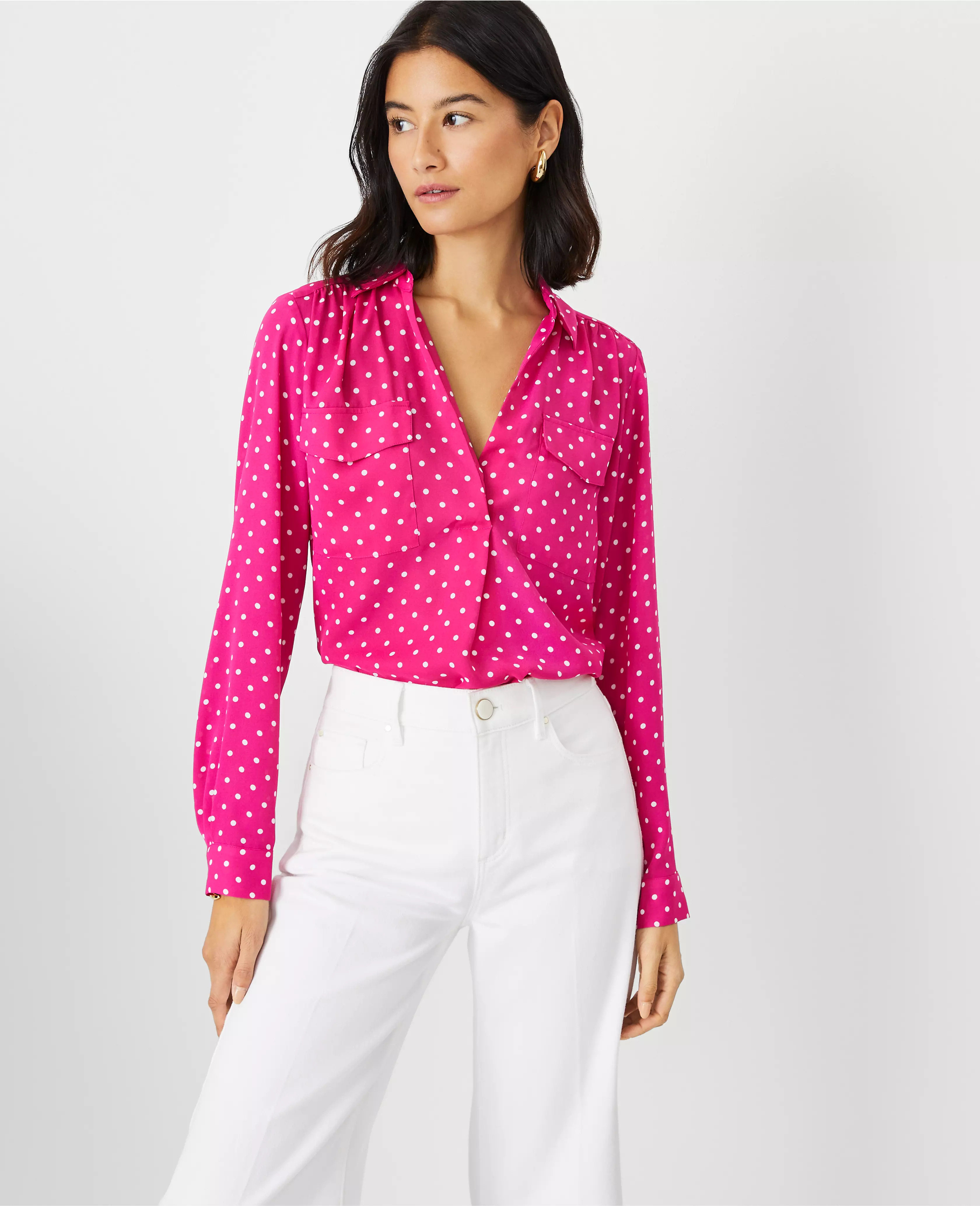 Dotted Camp Shirt | Ann Taylor (US)