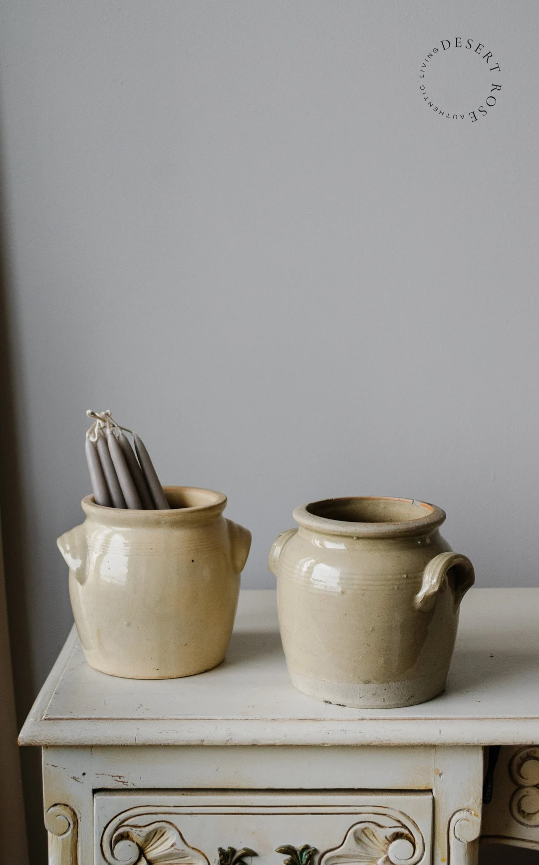 Small French Confit Pots, Beige Glazed Stoneware, Crock Pot With Two Handles, Old Ceramic Crockpo... | Etsy (US)