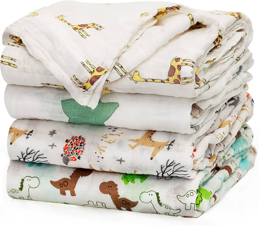 upsimples Baby Swaddle Blanket Unisex Swaddle Wrap Soft Silky Muslin Swaddle Blankets Neutral Rec... | Amazon (US)