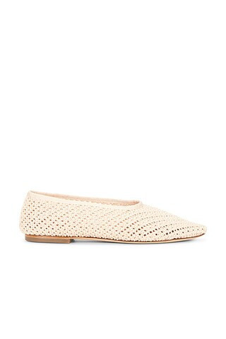 Staud Alba Ballet Flat in Cream Crochet - Cream. Size 36.5 (also in 36, 37, 38, 39, 40, 41). | FWRD 