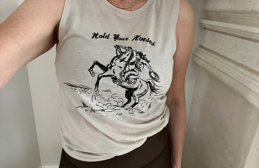 Hold Your Horses Tank  Top , Cowgirl Shirt, Slow Down Shirt, Cowgirl Shirt. Country Music Lover S... | Etsy (Global)