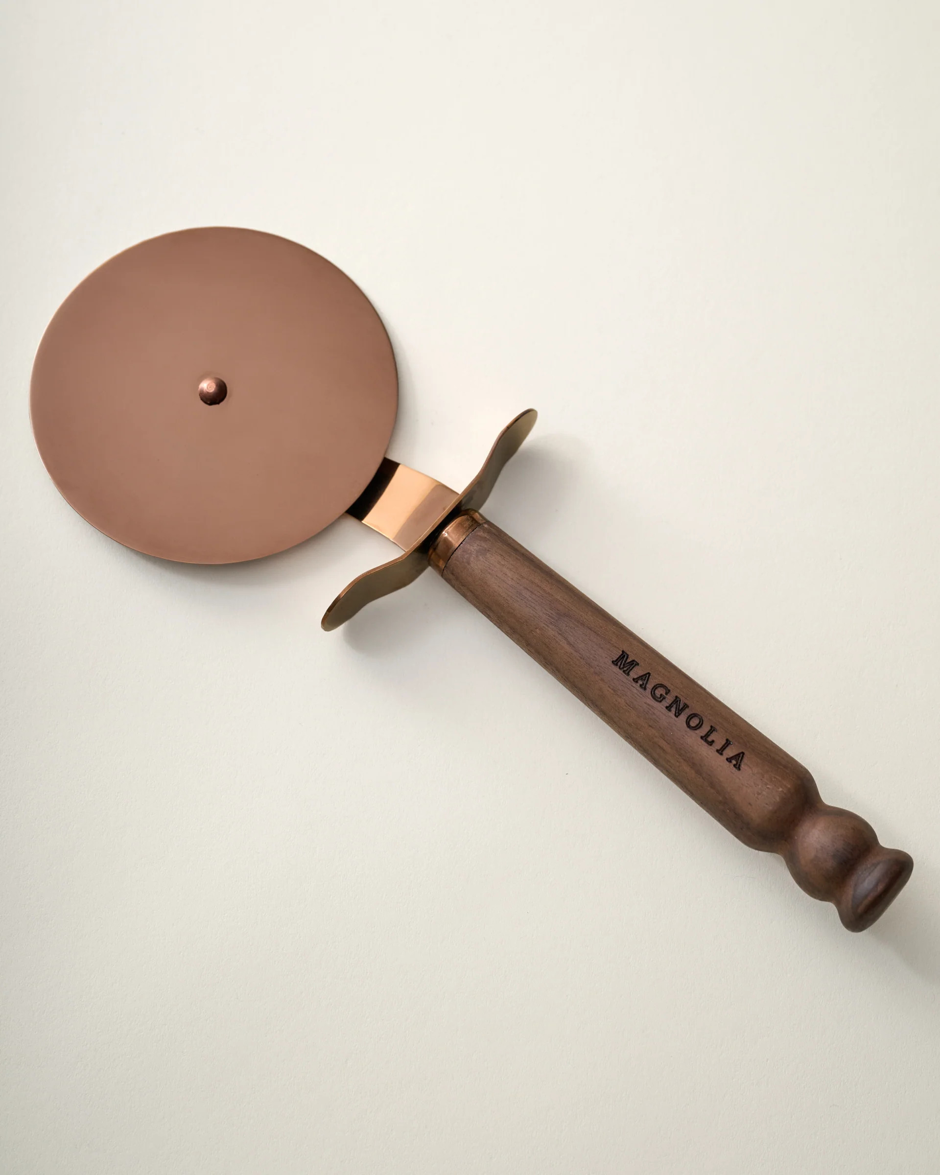 The Gristmill Collection Walnut Handle Pizza Cutter | Magnolia