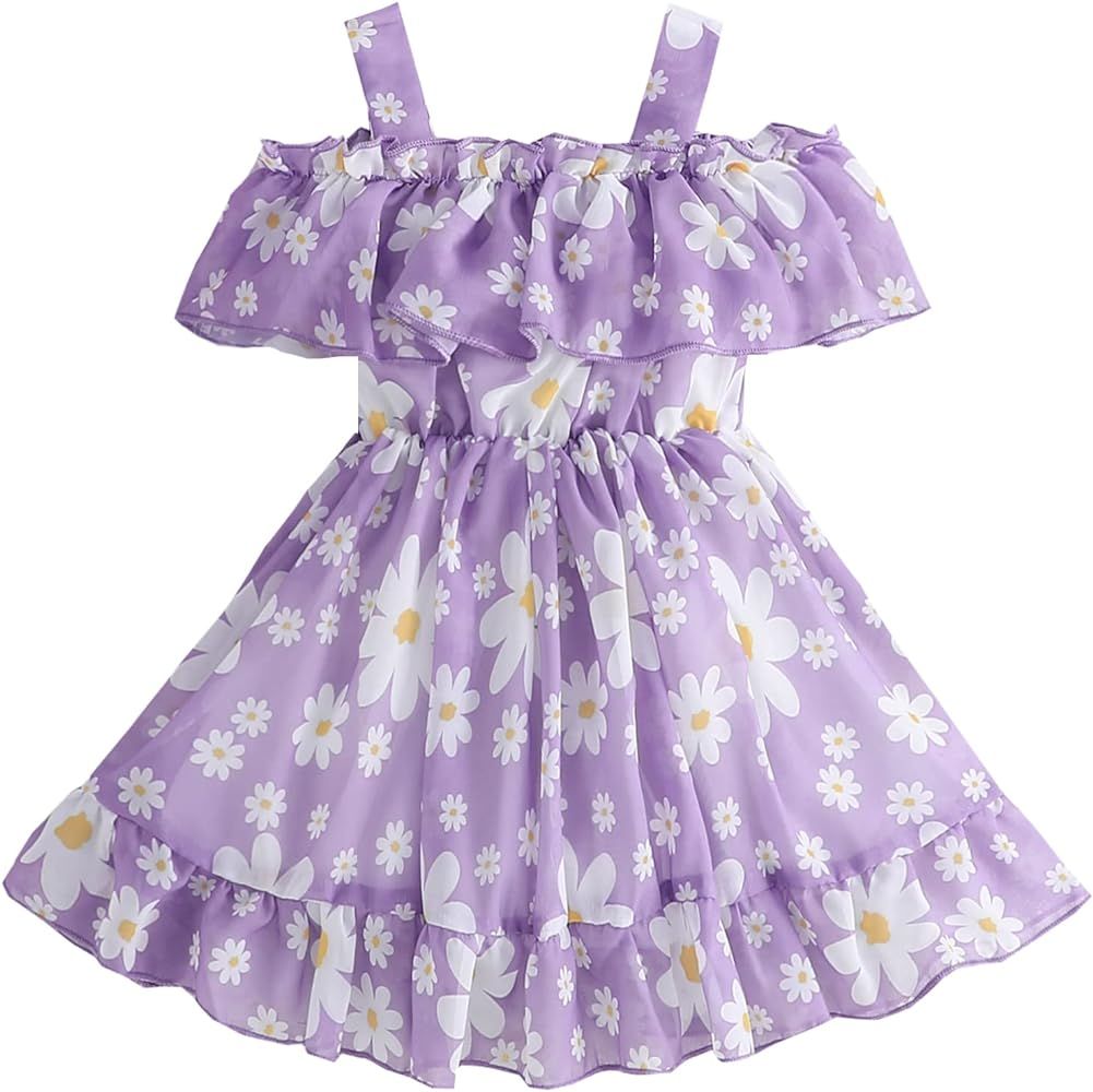 VINUOKER Toddler Baby Girls Summer Dress Princess Floral Dress Beachwear Sundress Skirt Little Gi... | Amazon (US)