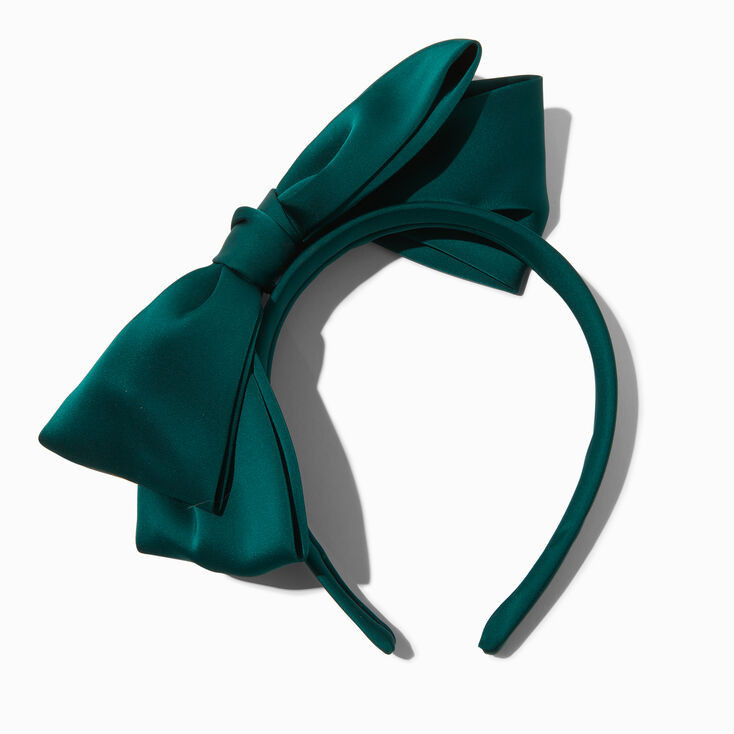Emerald Green Knotted Side Bow Headband | Claire's (UK)