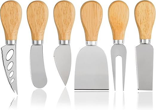 Cheese Knives Set - Cheese Knife, Cheese Spreader, Cheese Fork, Cheese Slicer, Cheese Cutter, But... | Amazon (US)