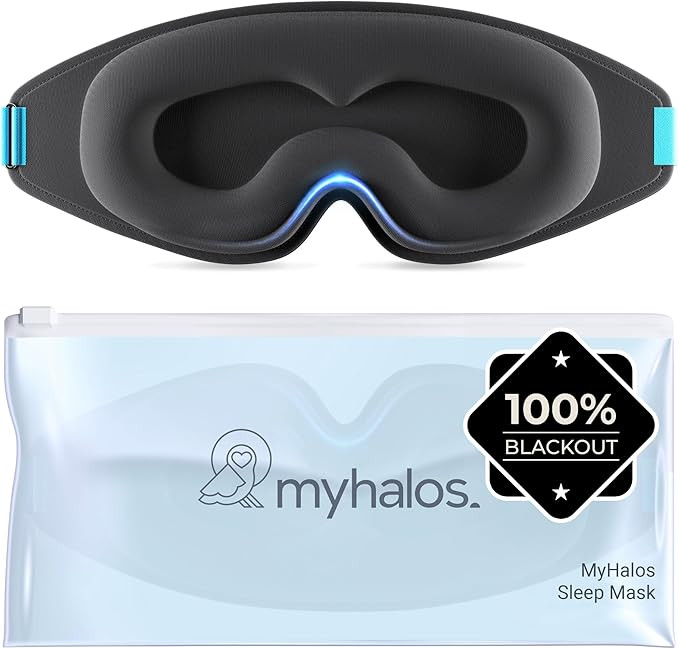 MyHalos® Sleep Mask - Eye Masks for Sleep - 100% Blackout Sleeping Mask for Women, Men & Side Sl... | Amazon (US)