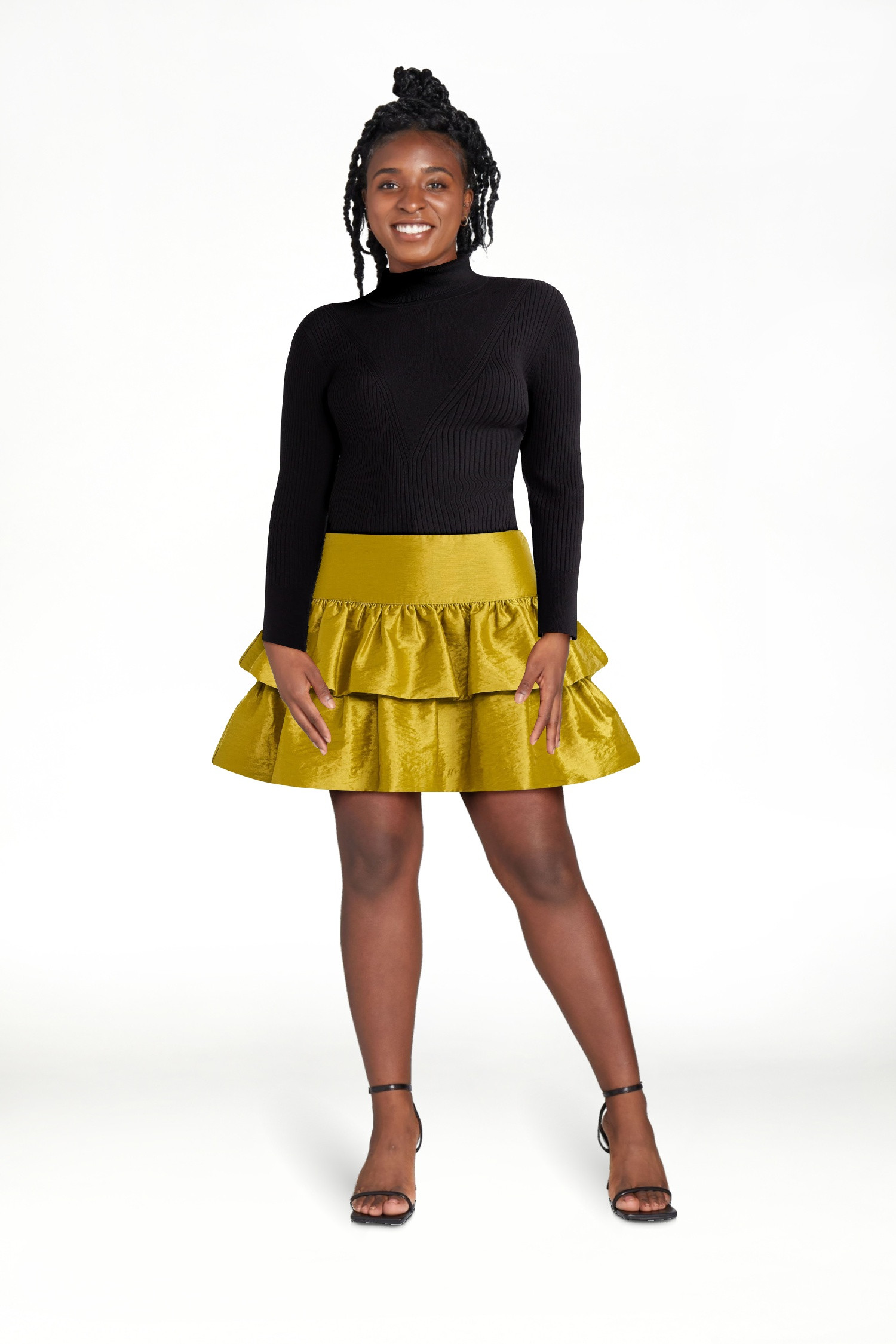 Scoop Women's and Women's Plus Tiered Ruffle Mini Skirt, Sizes XS-4X | Walmart (US)