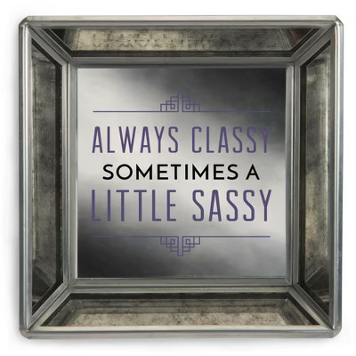 Pavilion Gift Company - Classy and Sassy - 4" Mirrored Tray - Decorative Trays and Platters | Target