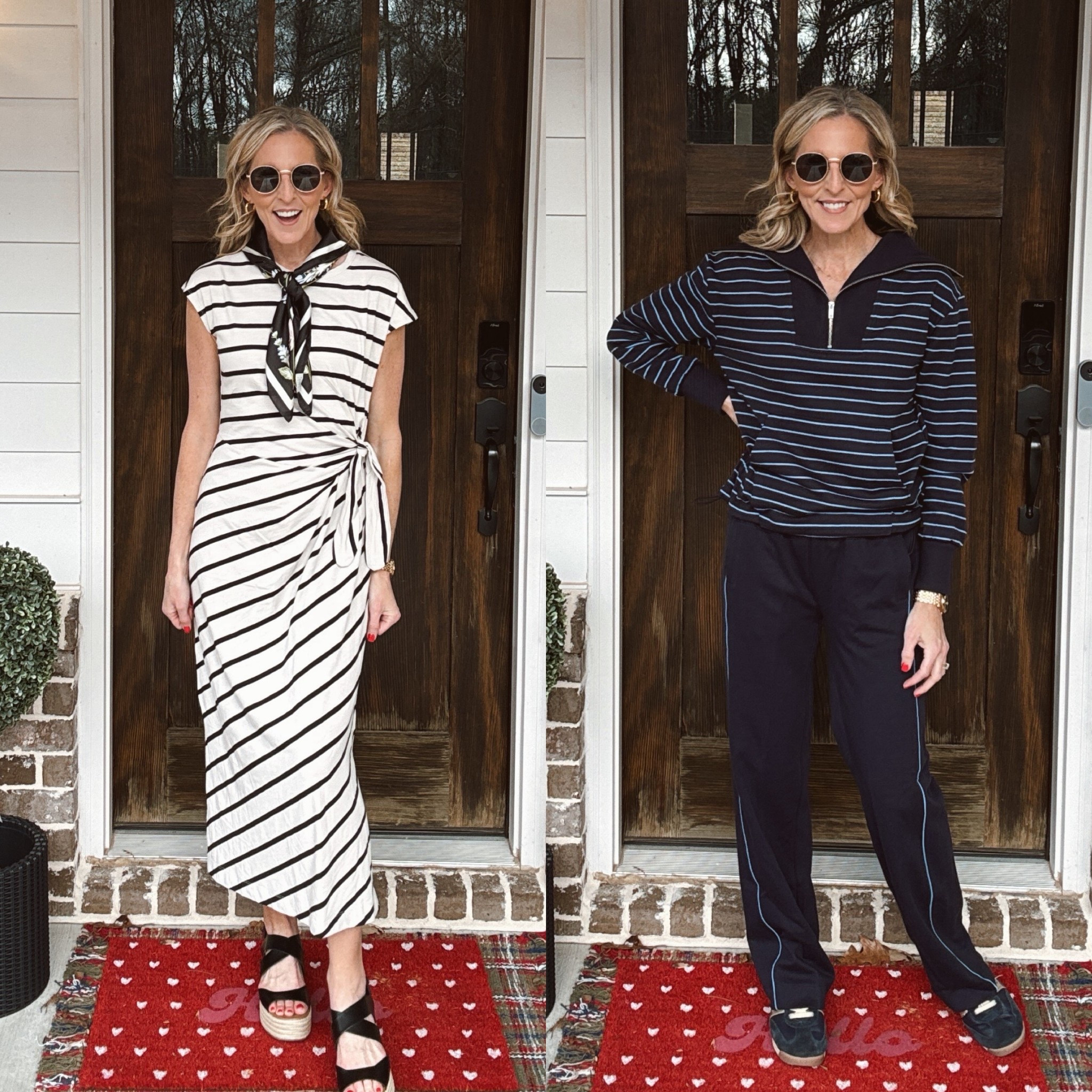 Wait… it’s all $15! YES, steal my Sunday style and make it fast! These will sell out! Comment Sunday to grab these links. 

Simple + sophisticated in this $15 Time & Tru side-tie midi dress that truly takes you anywhere in comfort and style. I’m wearing an XS and it comes in five colors. I added a $15 Target scarf and sweater for that effortless, pulled-together look.
OR…
Nautical charm meets cozy perfection in this under $15 Free Assembly striped sweatshirt. Wear it solo or grab the matching pants (also under $15) for the ultimate style hack. Wearing XS in both. Casual classic done right. Proof you don’t need a big budget to look elevate

#LTKmomlife #LTKootd #LTKgrwm