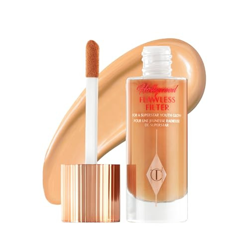 Charlotte Tilbury Hollywood Flawless Filter - Multi‑Use Makeup Primer, Complexion Booster & Illuminating Liquid Highlighter with Sheer Coverage - Smooths & Blurs Skin - 5 Tan | Amazon (US)