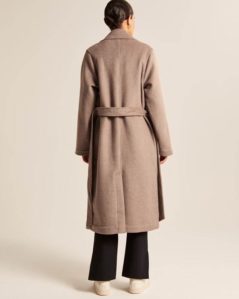 Women's Wool-Blend Belted Blanket Coat | Women's Coats & Jackets | Abercrombie.com | Abercrombie & Fitch (US)