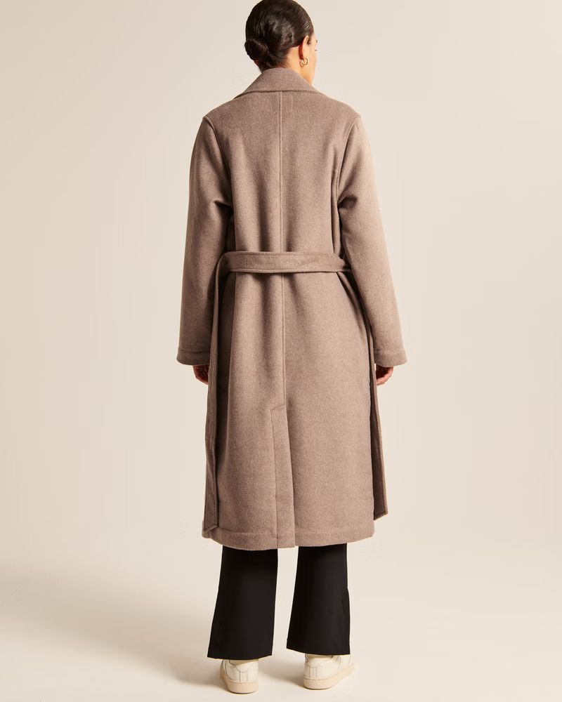 Women's Wool-Blend Belted Blanket Coat | Women's | Abercrombie.com | Abercrombie & Fitch (US)