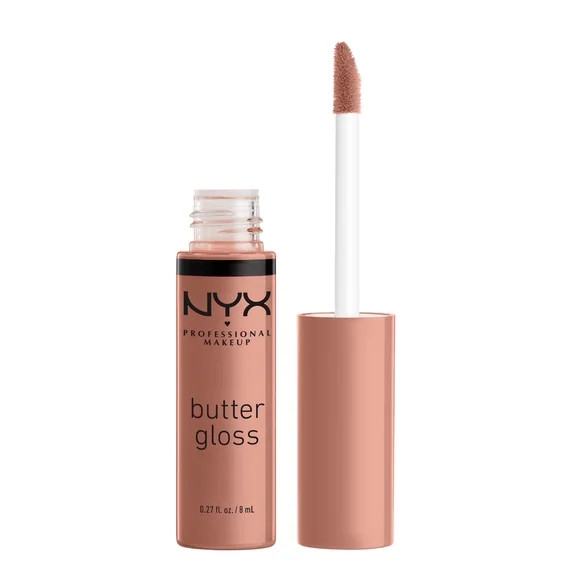 NYX Professional Makeup Butter Gloss, Non-Sticky Lip Gloss,14 Madeleine, 0.27 fl oz | Walmart (US)