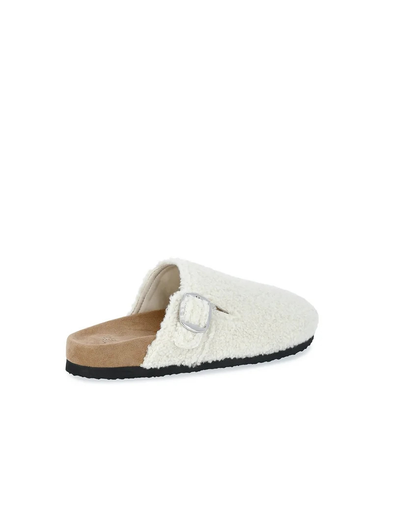 Time and Tru Women's Faux Shearling Buckle Clogs | Walmart (US)