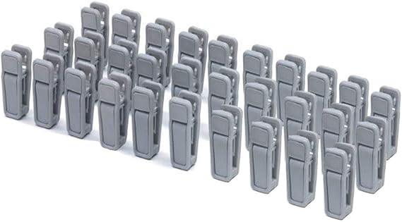 KISEER Plastic Baby Hanger Clips, 40 Pcs Slim-line Finger Clips Set Clothes Hanger Velvet Hanger ... | Amazon (US)