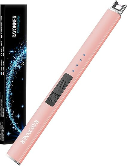 RAYONNER Lighter Electric Lighter Candle Lighter Rechargeable USB Lighter Arc Lighter Rose Gold | Amazon (US)