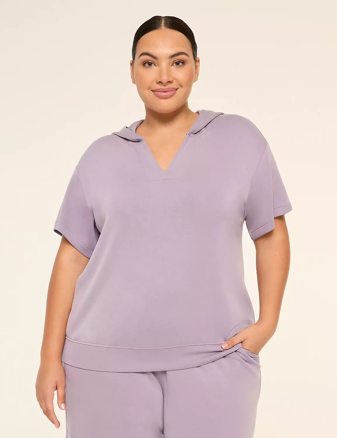 LIVI Short-Sleeve Journey Hoodie Sweatshirt | Lane Bryant (US)