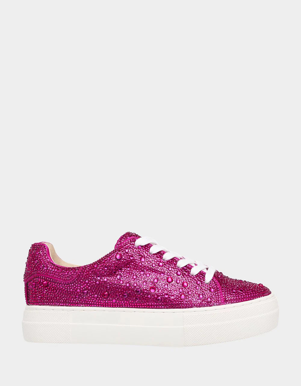 SIDNY FUCHSIA Rhinestone Sneaker | Women’s Pink Sneakers | Betsey Johnson
