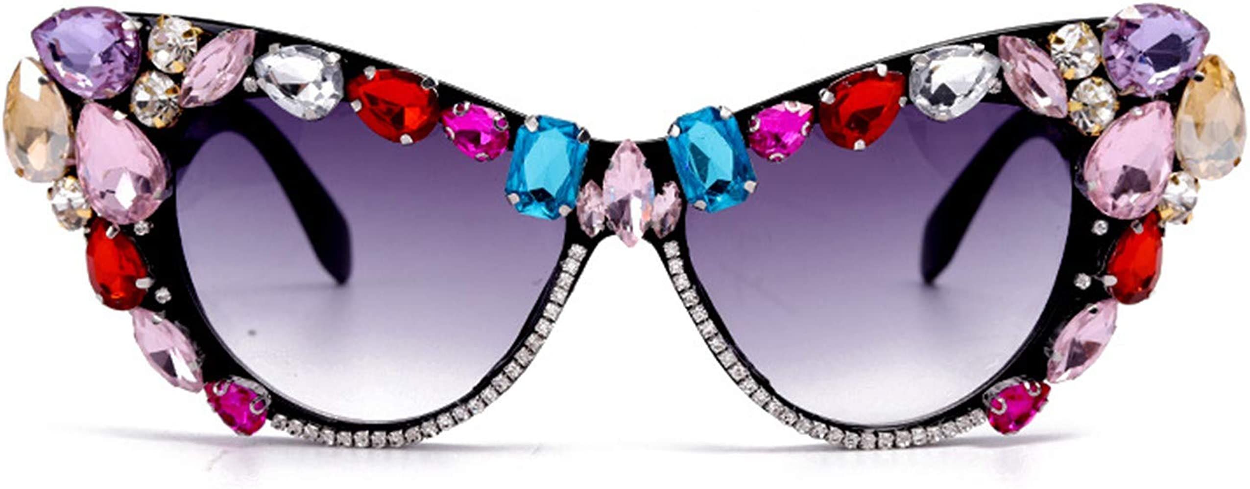 willochra Oversized Diamond Sunglasses Women Rhinestone Cat Eye Sunglasses Vintage Men bling part... | Amazon (US)