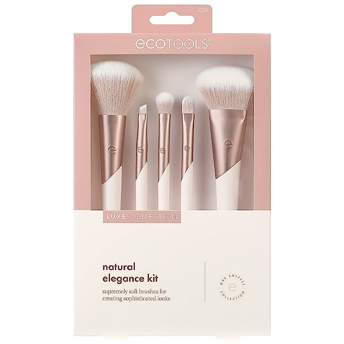 EcoTools Luxe Natural Elegance Professional Face Makeup & Foundation Brush Set, For Face, Cheek, ... | Amazon (US)
