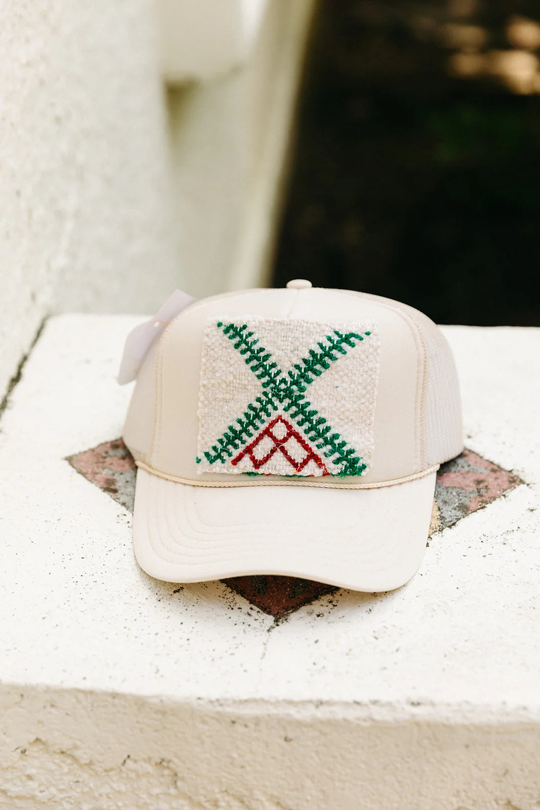 Patchwork Trucker Hat - Sand | Triple Threads