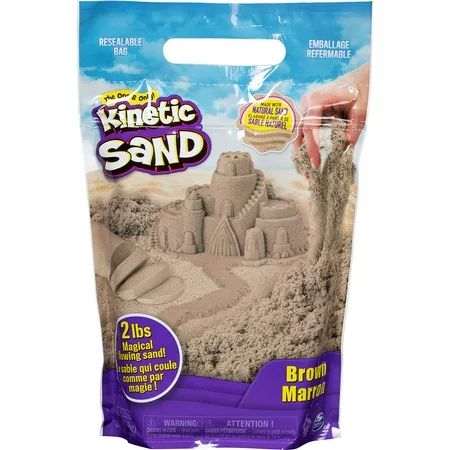 Kinetic Sand The Original Moldable Sensory Play Sand, Brown, 2 Lb | Walmart (US)