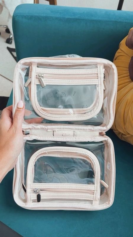 Yea approved clear travel case. CALPAK dupe. 
Size medium for reference. 

#LTKitbag #LTKtravel #LTKunder50