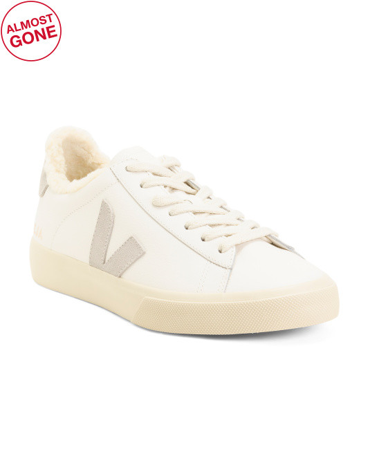 Made In Brazil Leather Campo Fured Sneakers | TJ Maxx