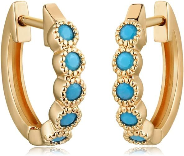 MYEARS Women Huggie Hoop Earrings Gold Ear Stud Cuff 14K Gold Filled Small Boho Beach Simple Deli... | Amazon (US)