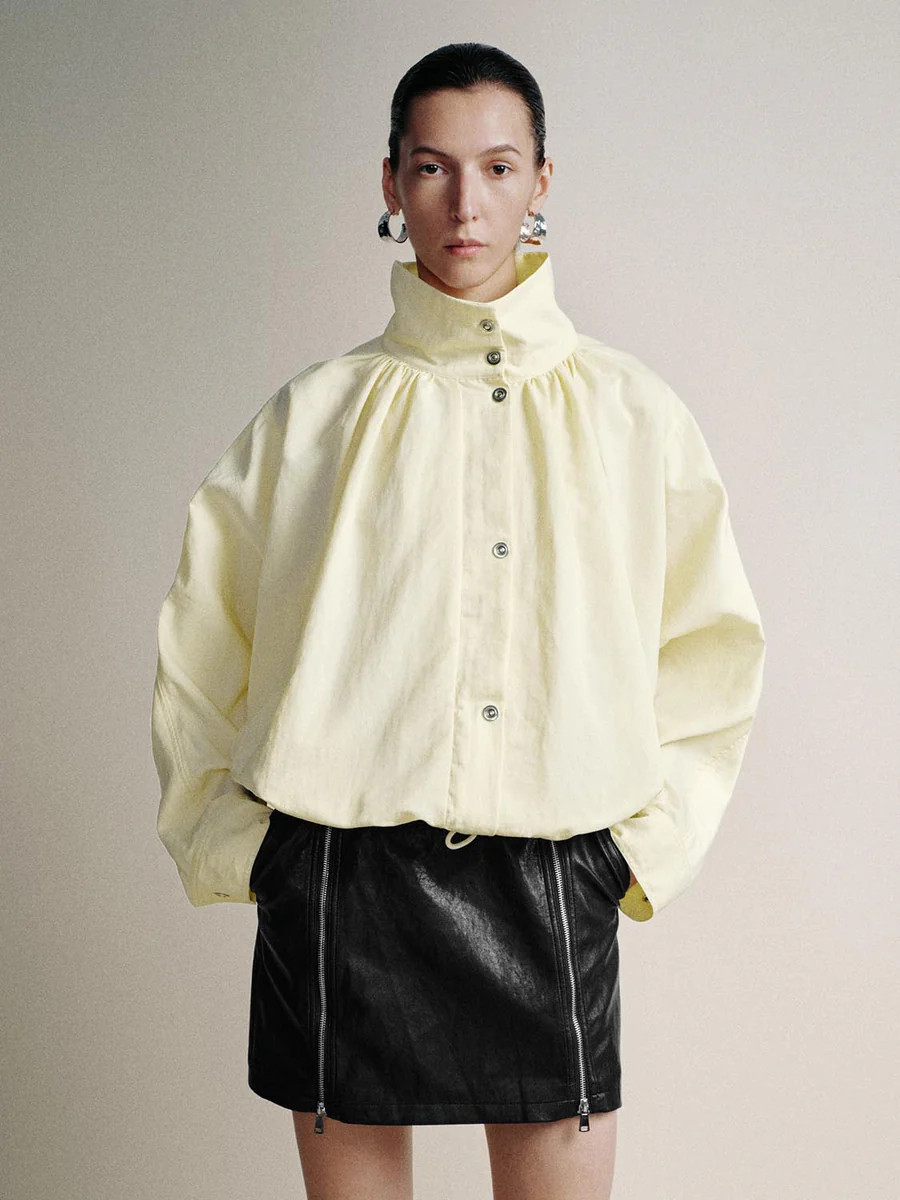 Stand Collar Button Up Jackets | Urban Revivo