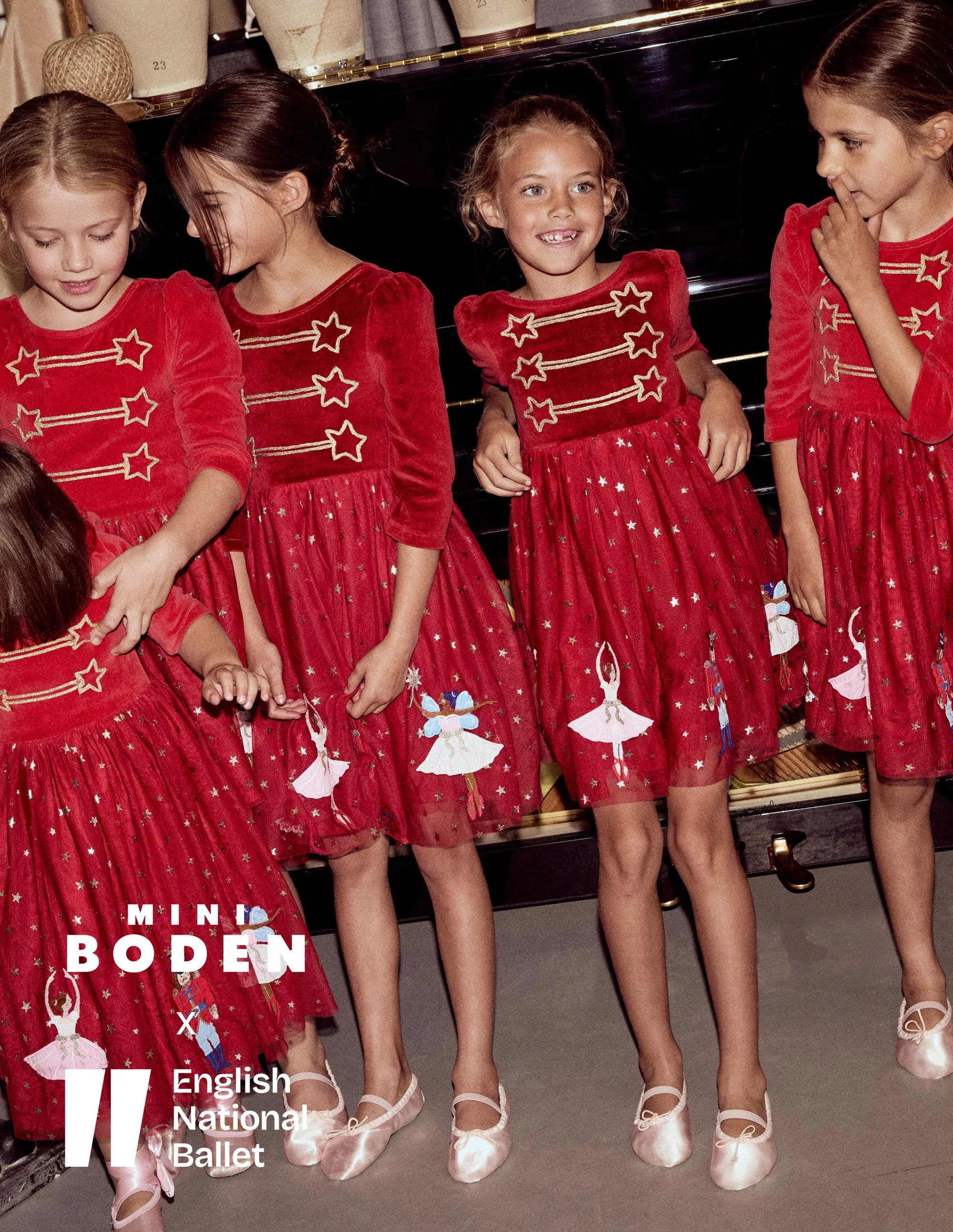 Velour Tulle Appliqué Dress-Carmine Red Nutcracker | Boden (US)