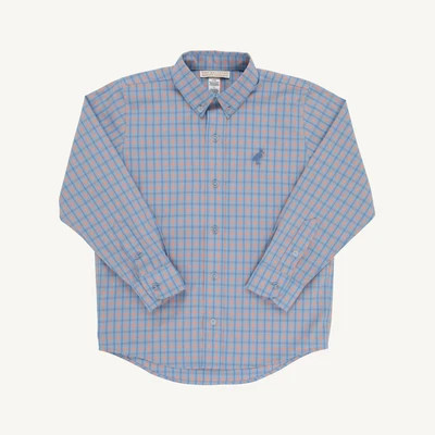 Dean's List Dress Shirt - Wheaton Windowpane with Barrington Blue Stork | The Beaufort Bonnet Company