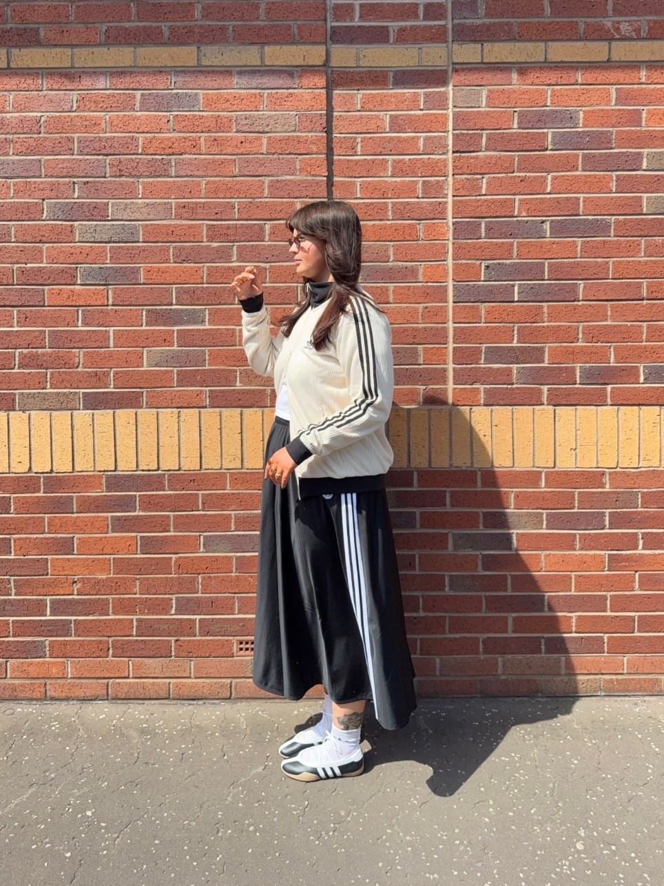 ad Head to toe in three stripe styling my @adidas taekwondo mei ballet flats 🖤 

Can already tell these are going to be my shoes of the summer! 

#createdwithadidas