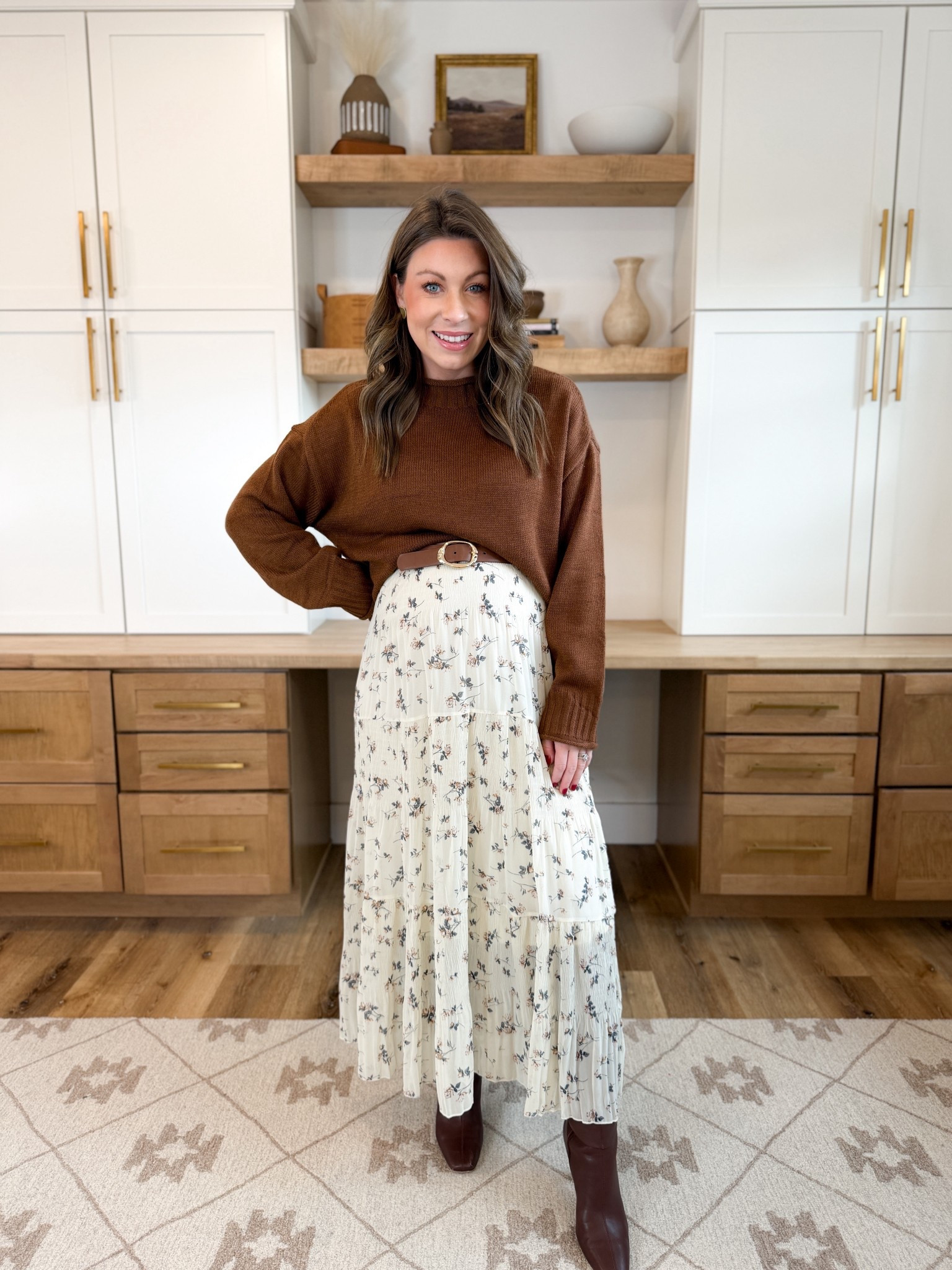 Amazon maxi skirt that comes in a lot of different pattern options! Has an elastic waistband making it bump friendly! 

#LTKBump #LTKU #LTKWorkwear