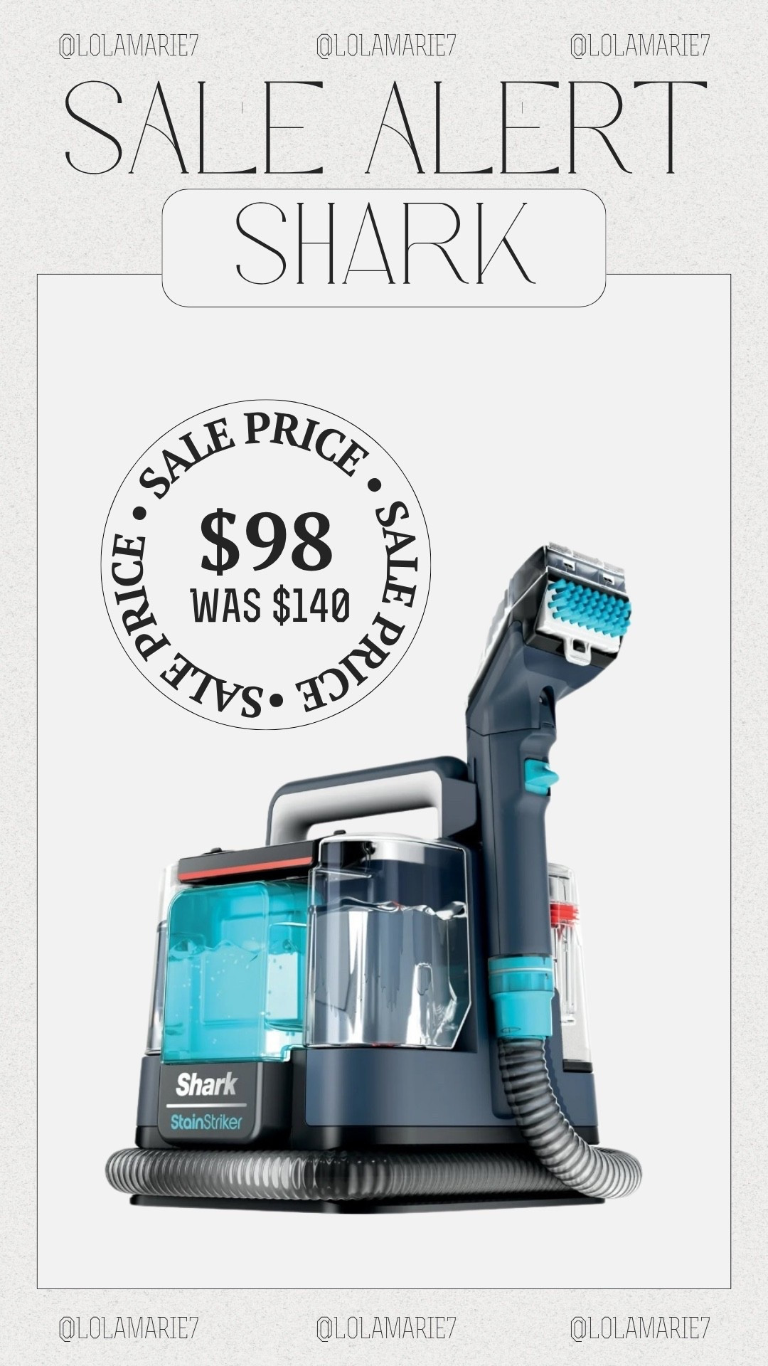 Shark Stain Striker on sale for $98!!

#shark #walmart 

#LTKSaleAlert #LTKHome #LTKFindsUnder100