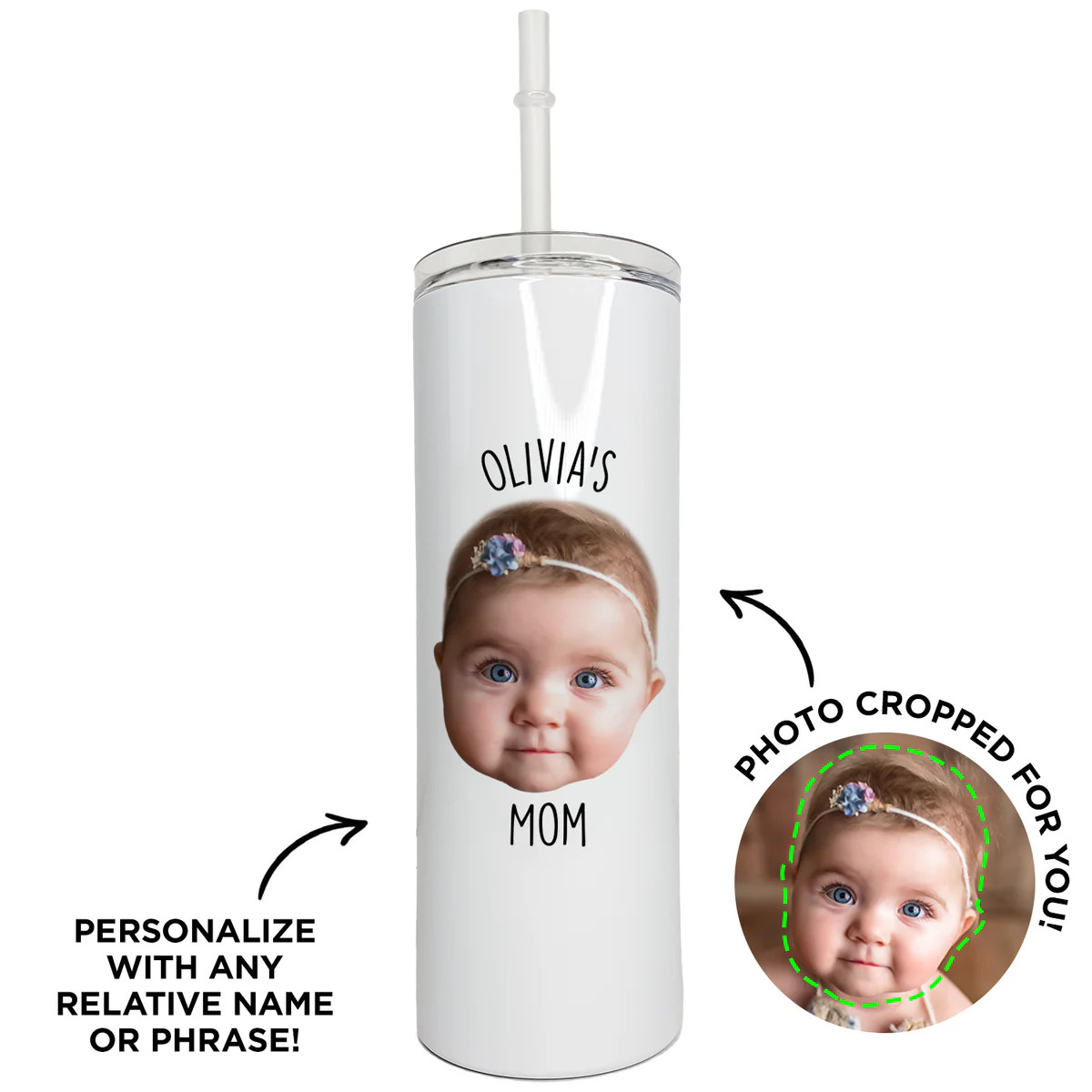 Personalized Baby Skinny Tumbler | Type League Press