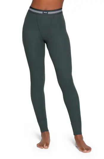 SKIMS Stretch Cotton Rib Leggings in Spruce at Nordstrom Rack, Size Xx-Small | Nordstrom Rack