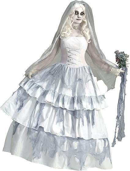 Forum Novelties Women's Deluxe Victorian Ghost Bride Costume | Amazon (US)