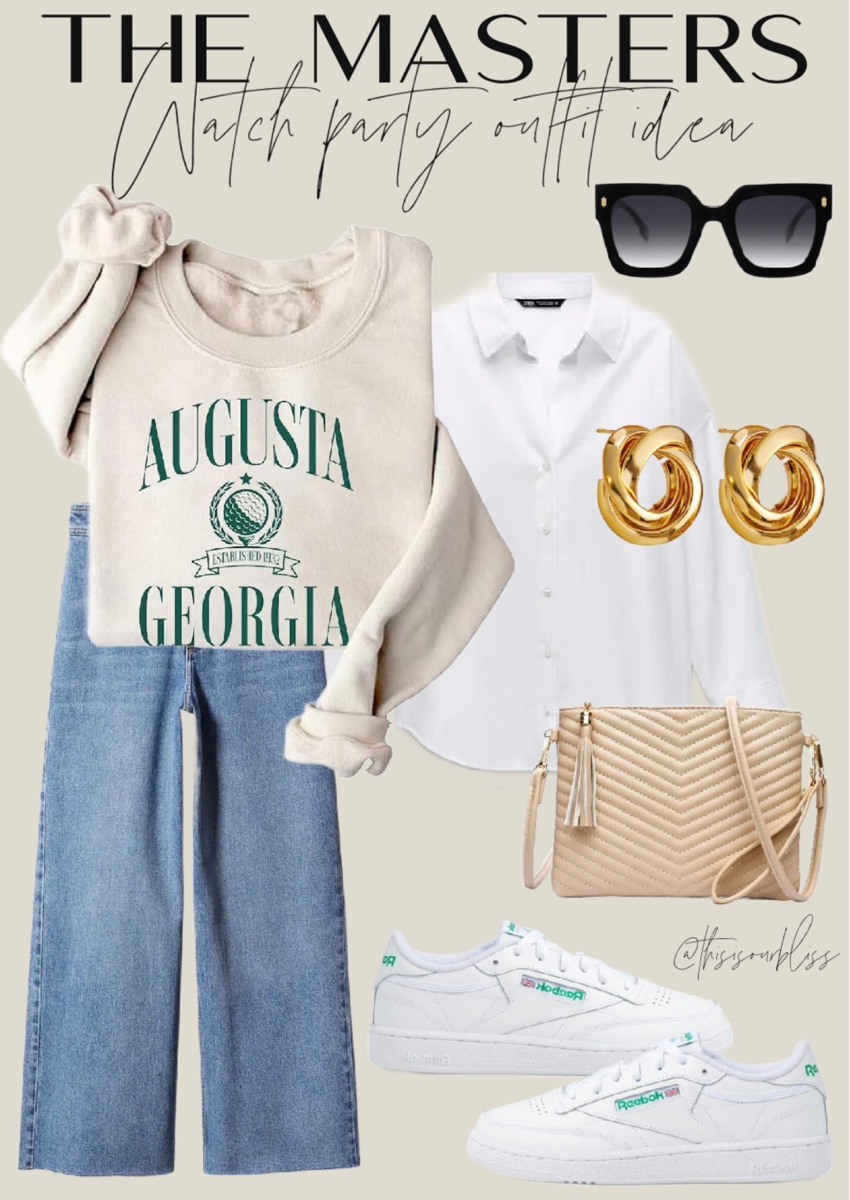 Masters party outfit idea! Casual chic style to watch the masters at a viewing party this weekend! ⛳️⛳️⛳️

#LTKStyleTip #LTKActive #LTKFindsUnder50