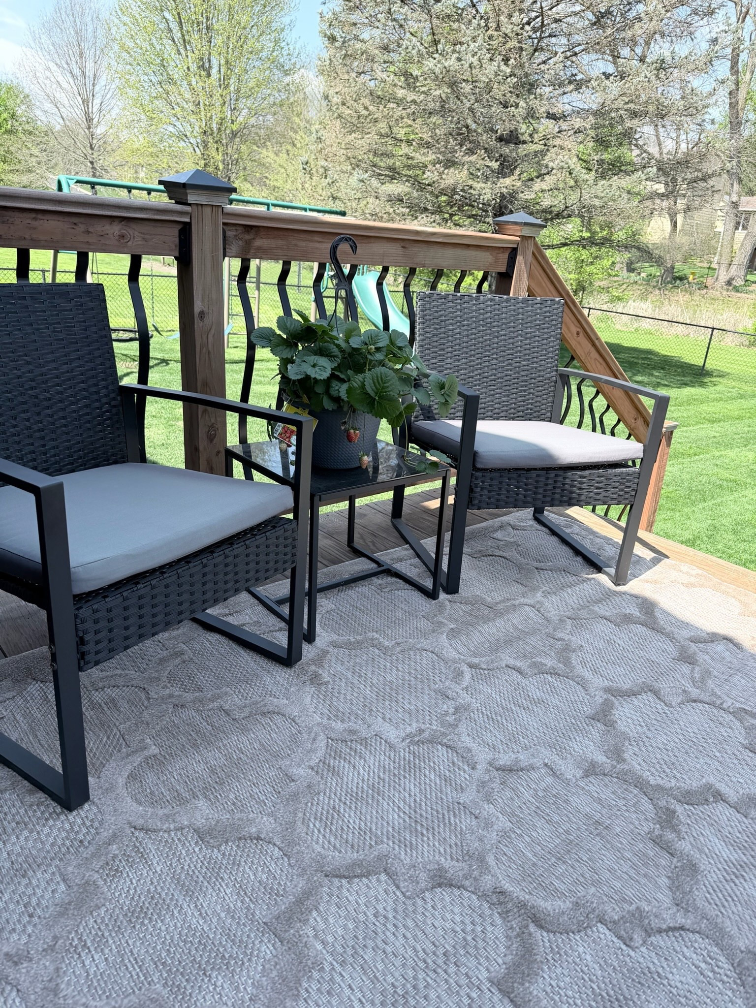 Snagged the cutest indoor outdoor rug for my patio! 

#LTKHome #LTKSeasonal